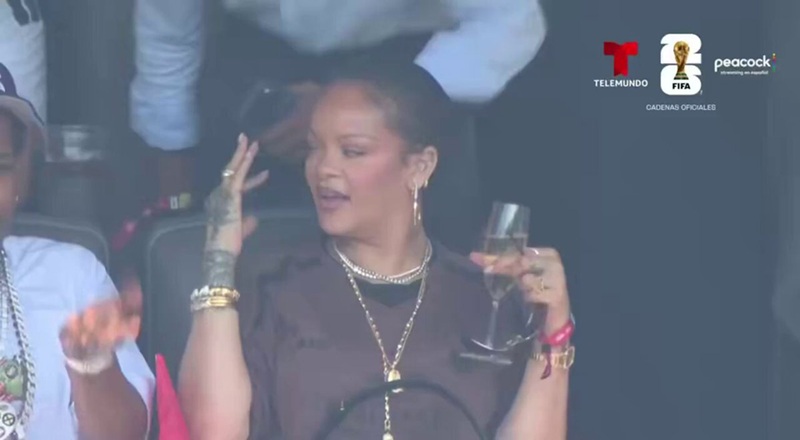 Rihanna went viral doing the Macarena at the World Cup