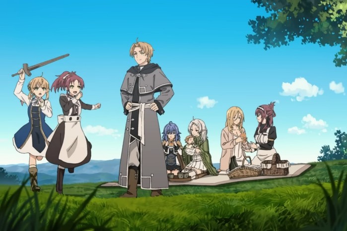 rudeus-and-family-mushoku-tense-jobless-reincarnation-season-3 Rudeus Greyrat and his family in the trailer for Mushoku Tensei: Jobless Reincarnation Season 3