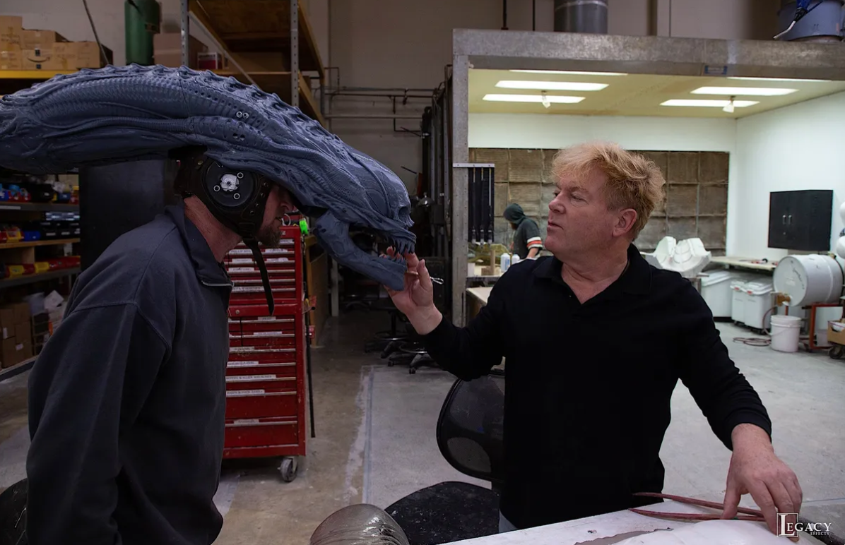 a VFX master at work on an alien creature
