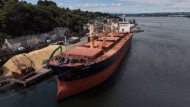 The MV Matthew at Maulbaun, Co Cork