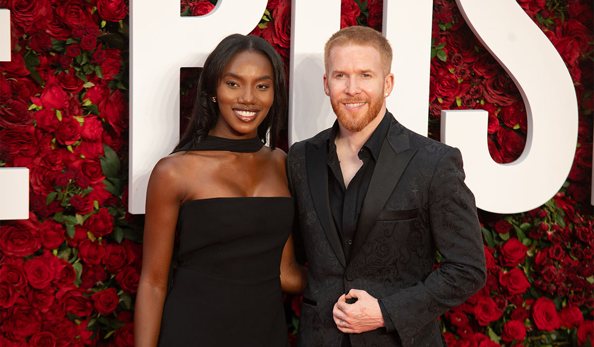 Chyna Mills and her boyfriend Neil Jones, 'The Roses' Film Premiere in London. Pic: Shutterstock