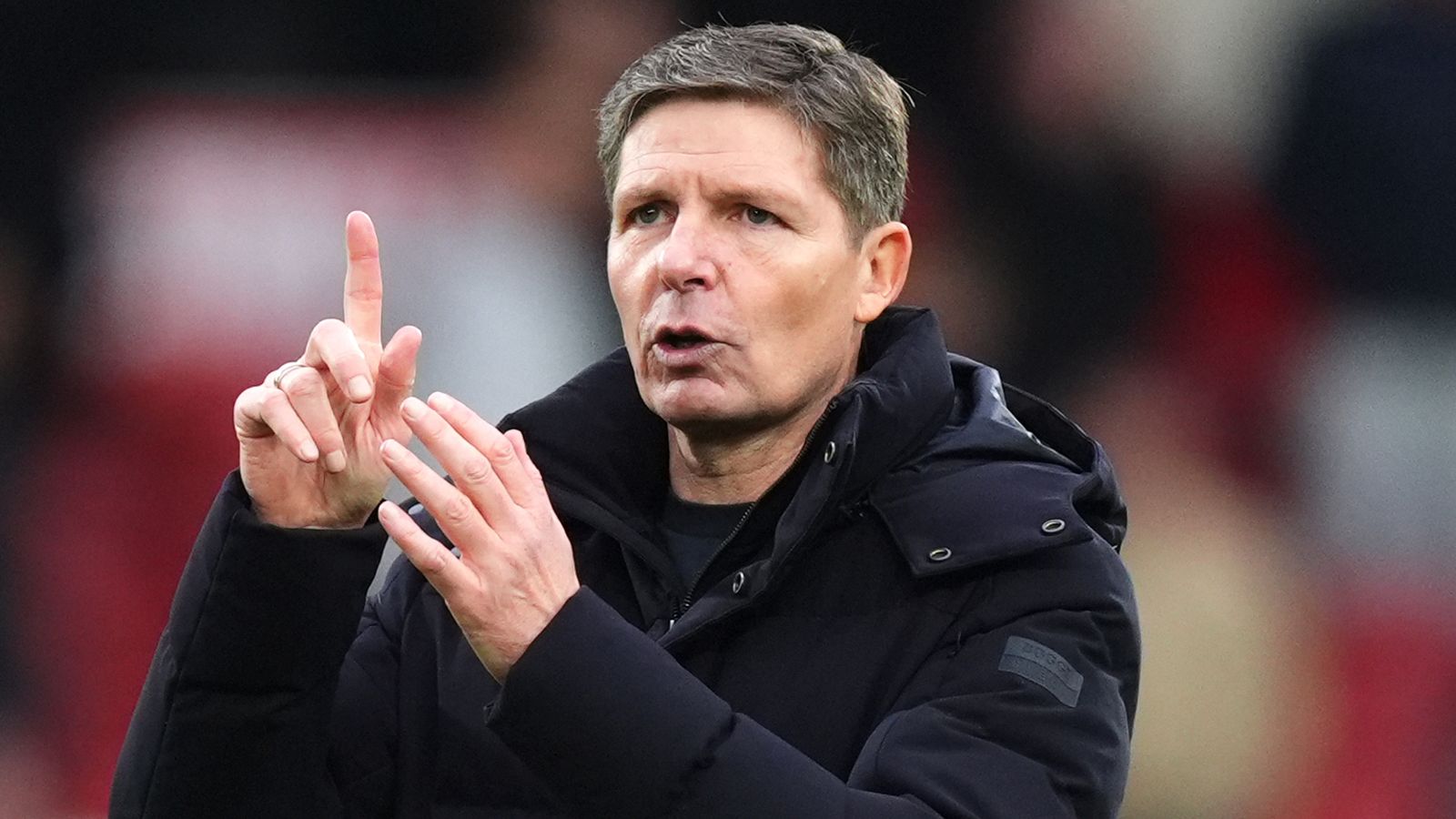 Crystal Palace manager Oliver Glasner after the Premier League match at Nottingham Forest