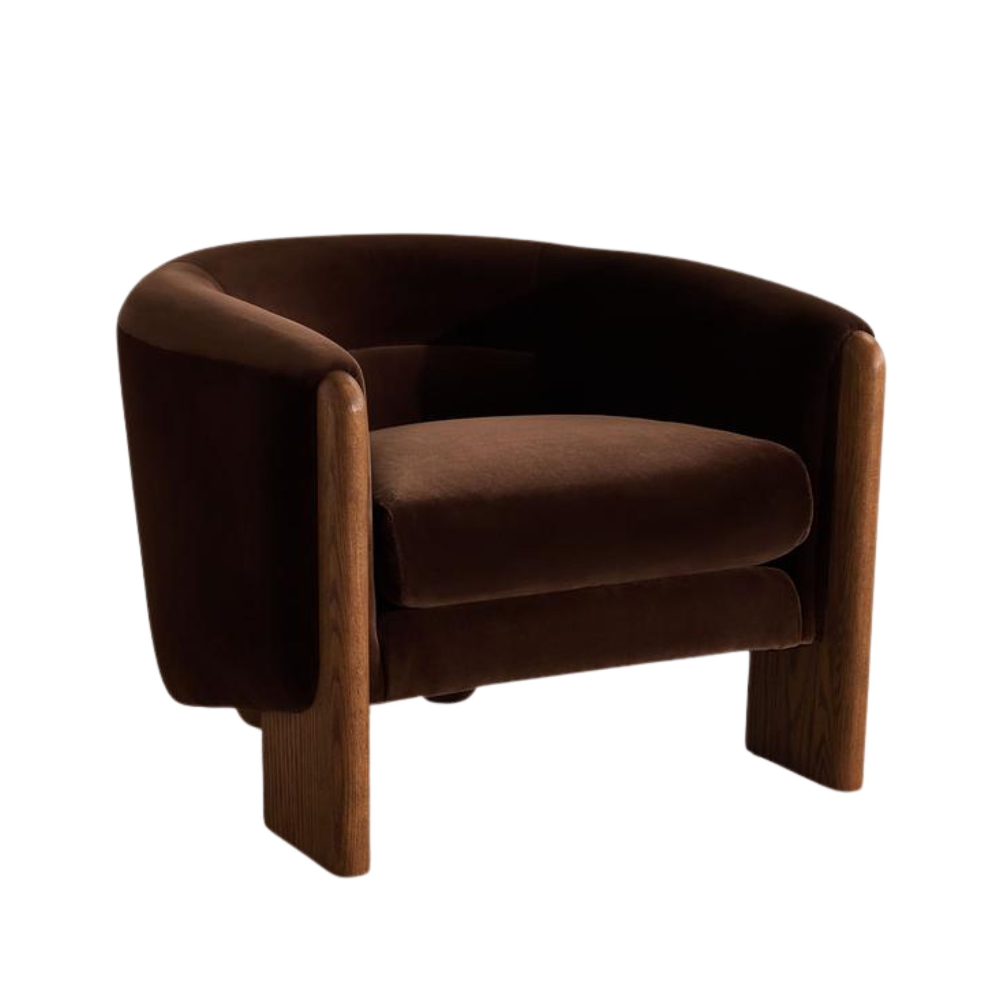 Soho Home, Winnie Armchair in Chocolate Velvet