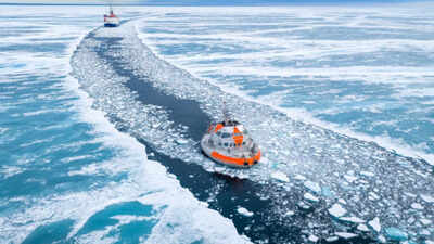 A floating 'igloo' research station has left France for the Arctic, where it will drift with polar ice to study climate change and life in one of Earth’s harshest environments