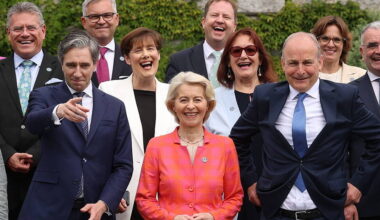 Ursula von der Leyen and EU commissioners meet Irish ministers in Cork