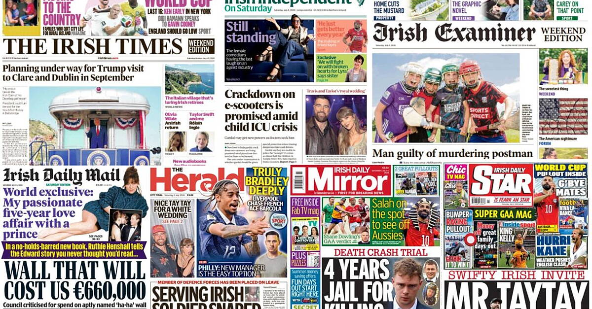 What the papers say: Saturday's front pages