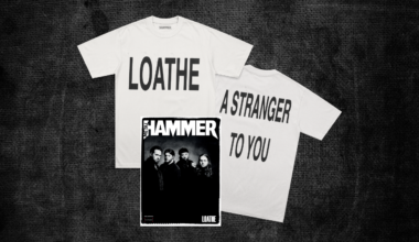 Loathe on the cover of Metal Hammer, with a t-shirt featuring the band logo