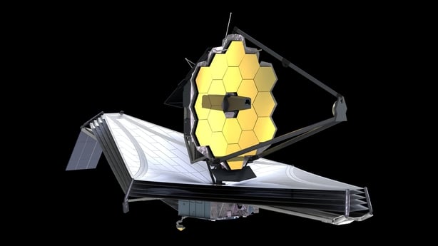 3D illustration of the James Webb Space Telescope
