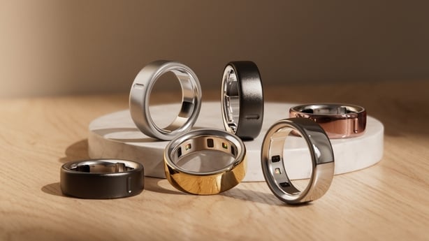 A collection of Oura rings in various shades