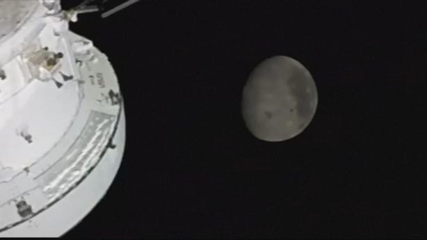 The Artemis II crew's view of the Moon.