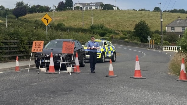 Gardaí at the scene of a crash on the R162 near Shercock, Co Cavan