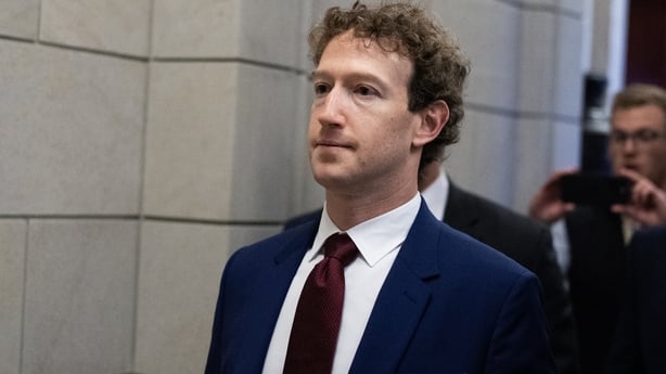 Mark Zuckerberg, CEO of Meta, is seen in the U.S. Capitol after a meeting in the office of Senate Majority Leader John Thune, R-S.D., on Thursday, March 26, 2026