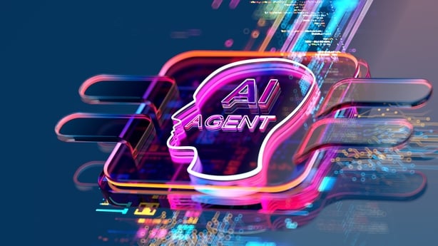 Digital background depicting innovative technologies in (AI) artificial systems, neural interfaces and internet machine learning technologies