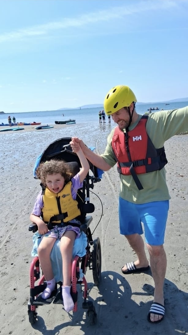 James and Ruby Daly enjoying a day on the beach