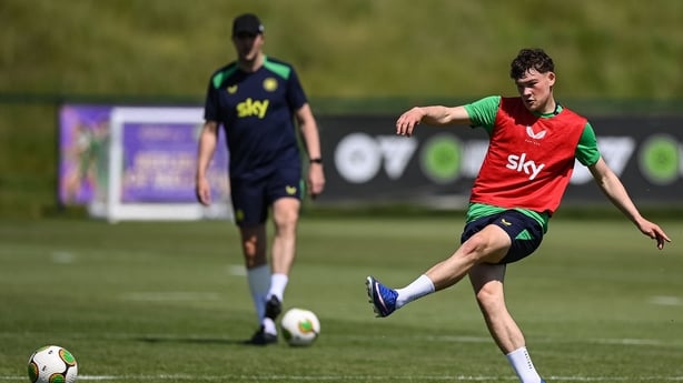 26 May 2026; Owen Elding during a Republic of Ireland training session at the FAI National Training Centre in Abbotstown, Dublin. Photo by Stephen McCarthy/Sportsfile