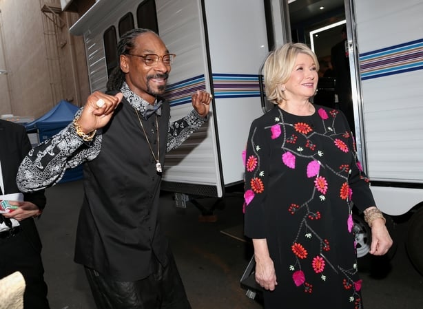 Snoop Dogg and Martha Stewart at The Comedy Central Roast of Justin Bieber at Sony Pictures Studios on 14 March, 2015 in Los Angeles. Photo by Christopher Polk/Getty Images)