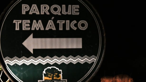 A sign for the theme park at Pablo Escobar's former hacienda