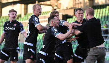 Hoops' wild defeat of Dundalk marred by fan confrontation