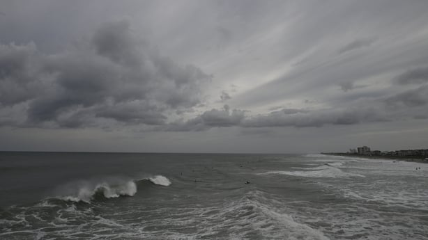 Hurricane Erin approaching Wrightsville Beach in North Carolina in August 2025