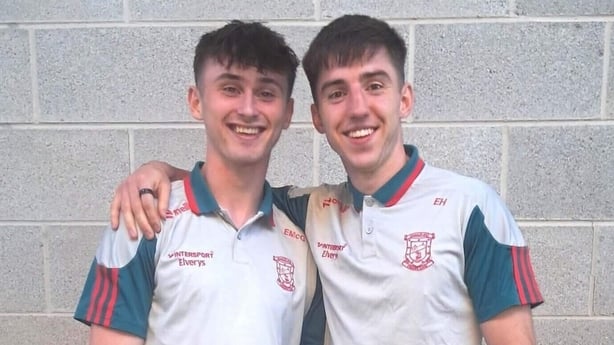 Mayo players Eoin McGreal and Enda Hession