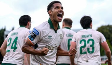 Saints win at Shels as four red cards are shown