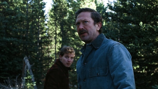 Fred Hechinger as Mike and Ebon Moss-Bachrach as Lester in A Long Winter