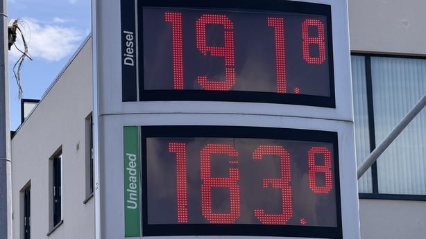 Petrol prices seen rising at an Applegreen forecourt in Dublin