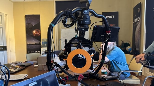 Scientists preparing for an aerial mission during the solar eclipse