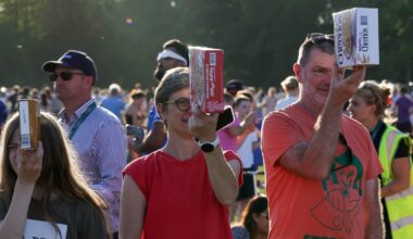 In pictures: Stargazers treated to solar eclipse