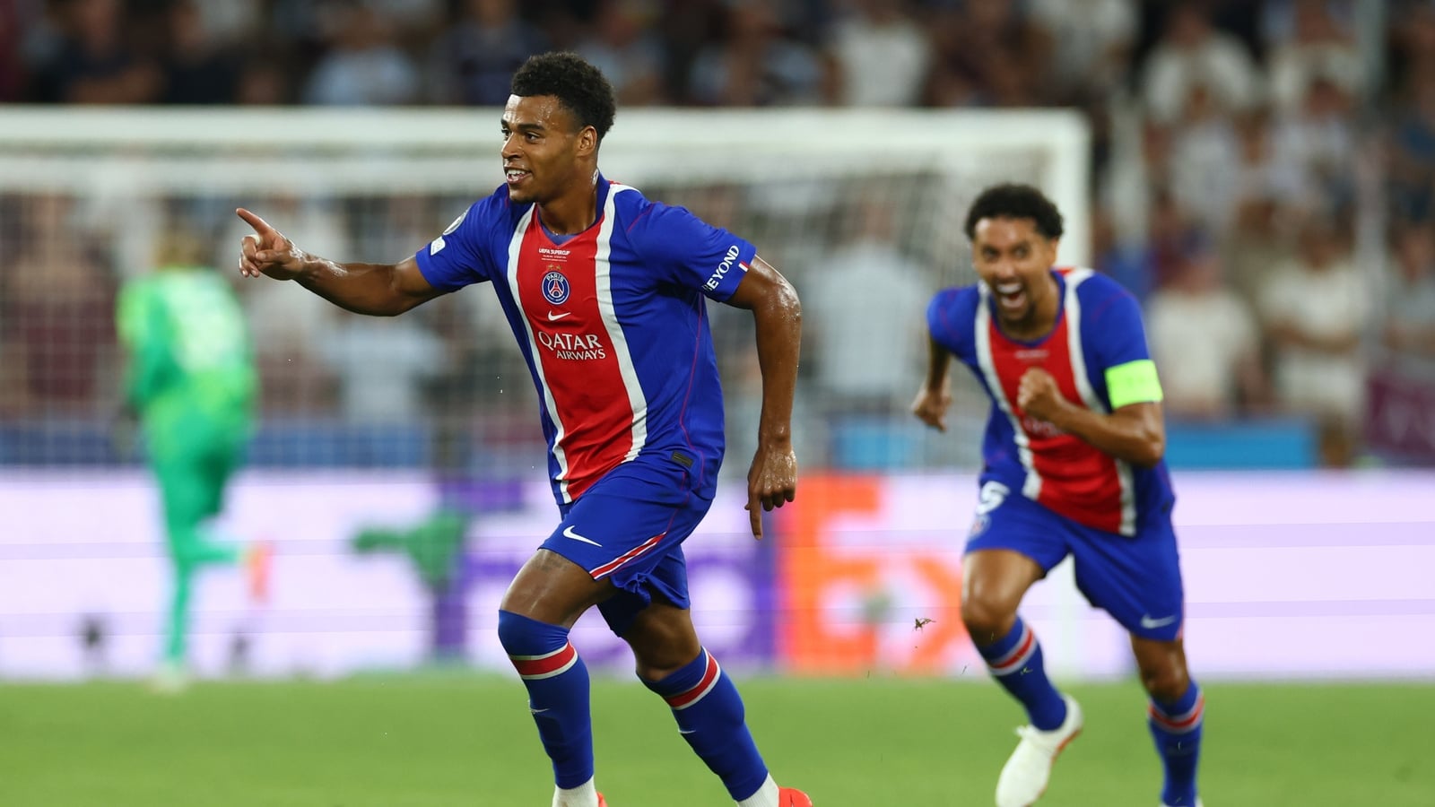 Doue does it for PSG as Villa pipped to Super Cup title