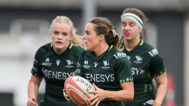 22 August 2026; Aoibheann Reilly of Connacht during the Vodafone Womens Interprovincial Championship Round 3 match between Connacht and Munster at Dexcom Stadium in Galway. Photo by Brendan Moran/Sportsfile