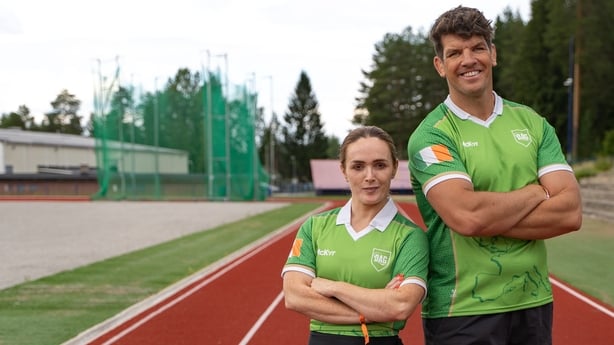Donncha O'Callaghan and Emma Doran in Finland
