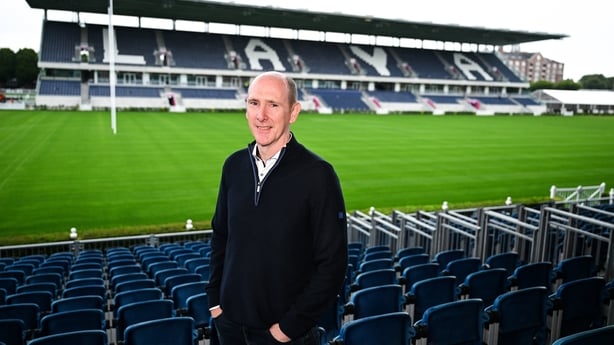 26 August 2026; Leinster Rugby chief executive Shane Nolan before a media conference at the newly refurbished Laya Arena in Dublin. Photo by Brendan Moran/Sportsfile 