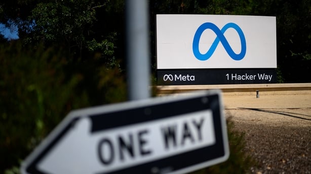 Signage at Meta headquarters in California