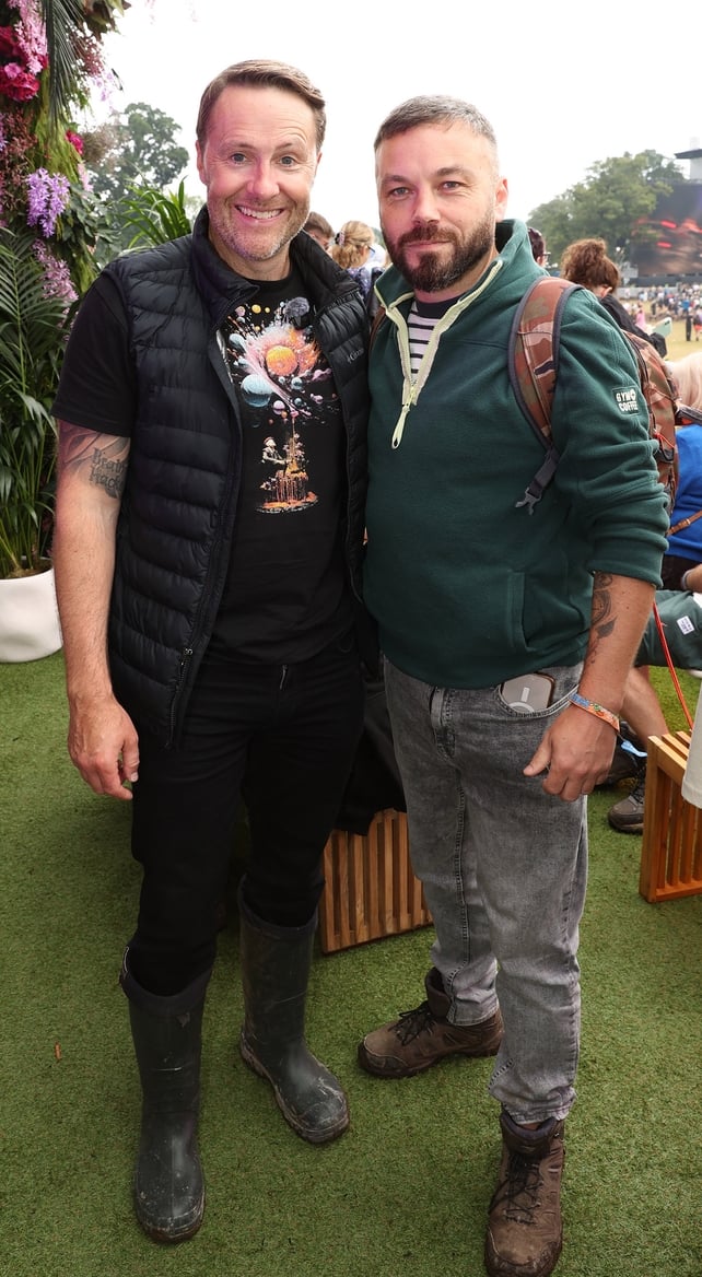 Keith Barry and Martin Power pictured at the Three Charge & Chill area at Electric Picnic 2026
