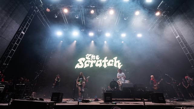 Conor Dockery, Cathal McKenna, Daniel Lang and Gary Regan of The Scratch perform at Electric Picnic 2026 at Stradbally Hall on August 29,