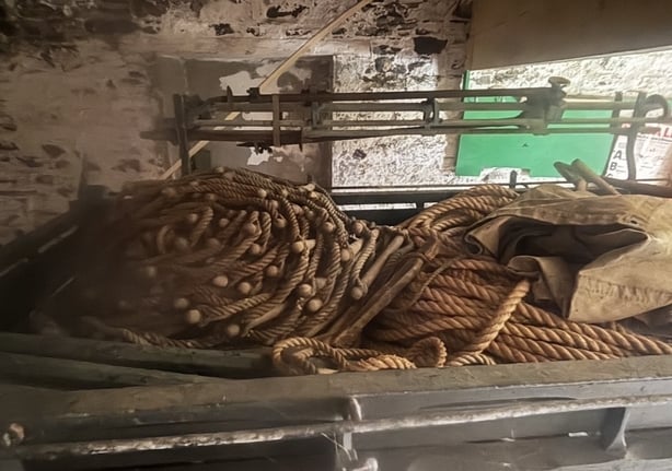 Old rope piled up