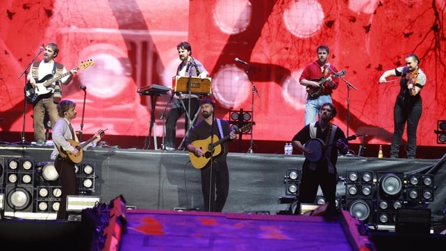 Ross McNerney, Robbie Cunningham and Oisín McCaffrey of Amble perform during Electric Picnic 2026