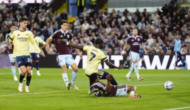 Saka strike helps Arsenal dig out victory at Villa