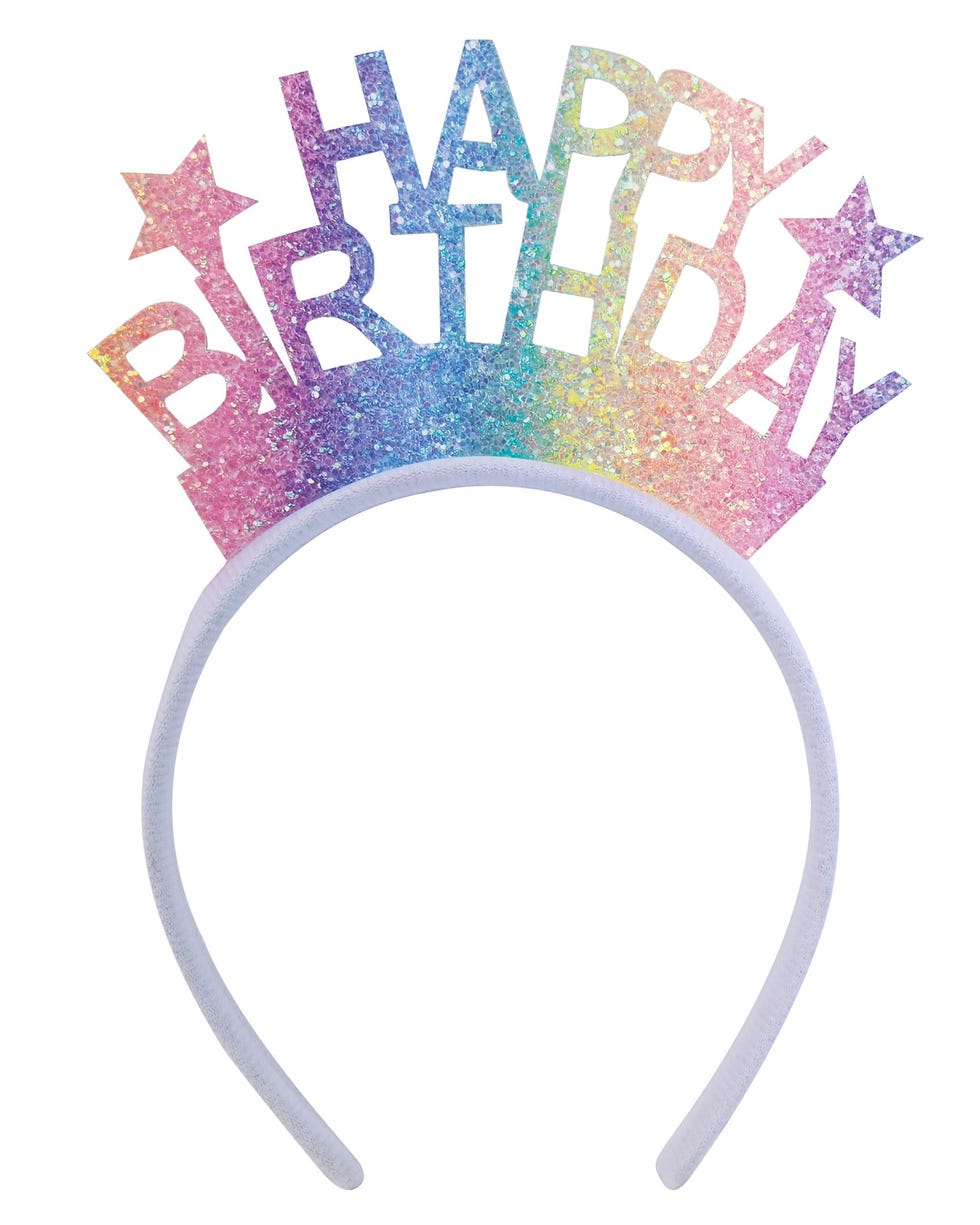 Glittered Happy Birthday Headbands