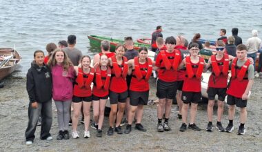 Fossa Rowing Club celebrating All-Ireland medal success