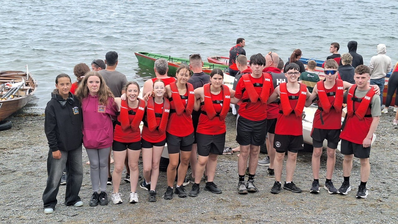 Fossa Rowing Club celebrating All-Ireland medal success