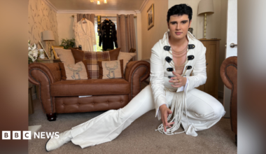 Lewis Goddard dressed as Elvis