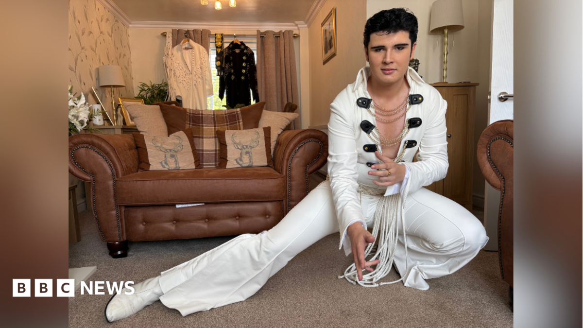 Lewis Goddard dressed as Elvis