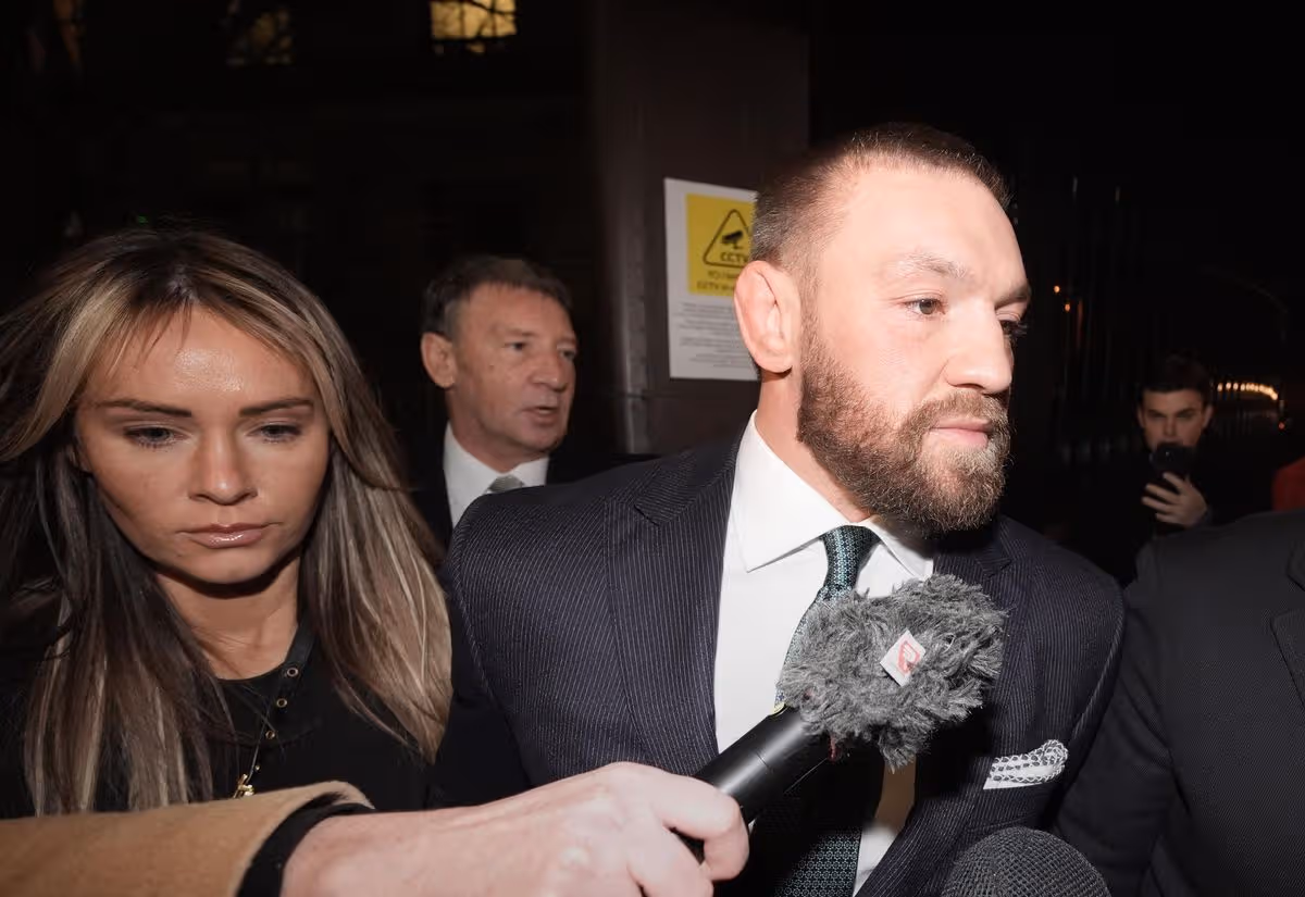 Conor McGregor and Dee Devlin after the outcome of the case