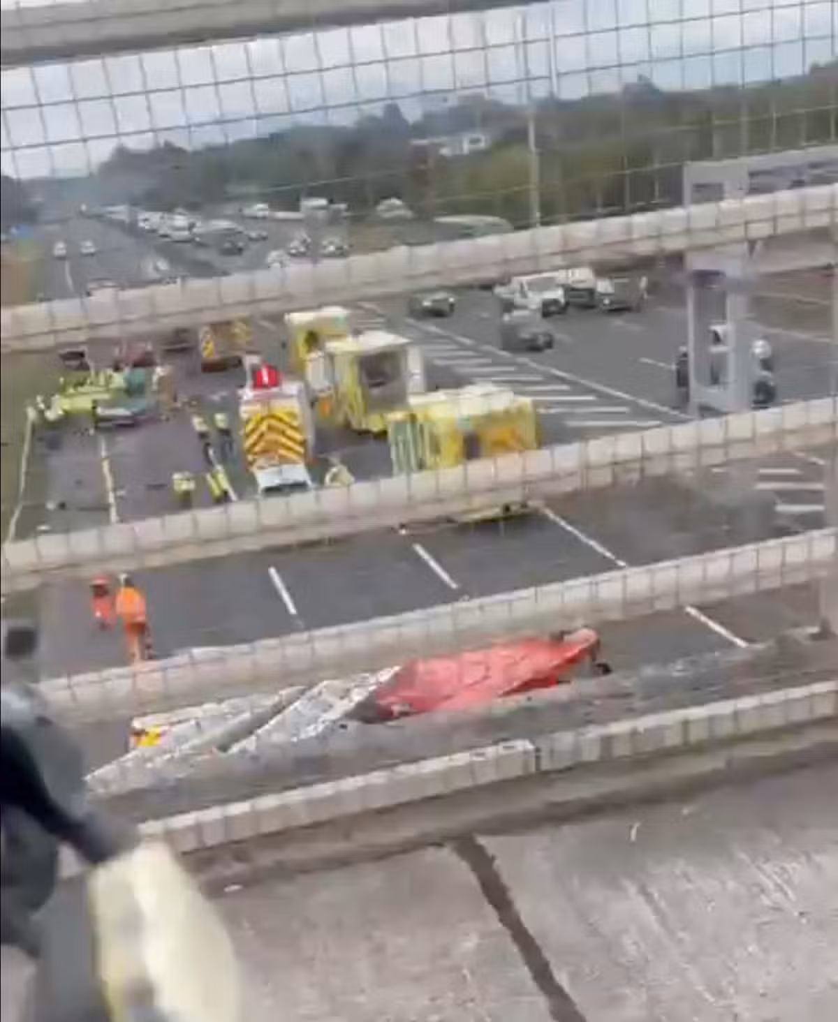 A screengrab from a video showing the aftermath of the incident.