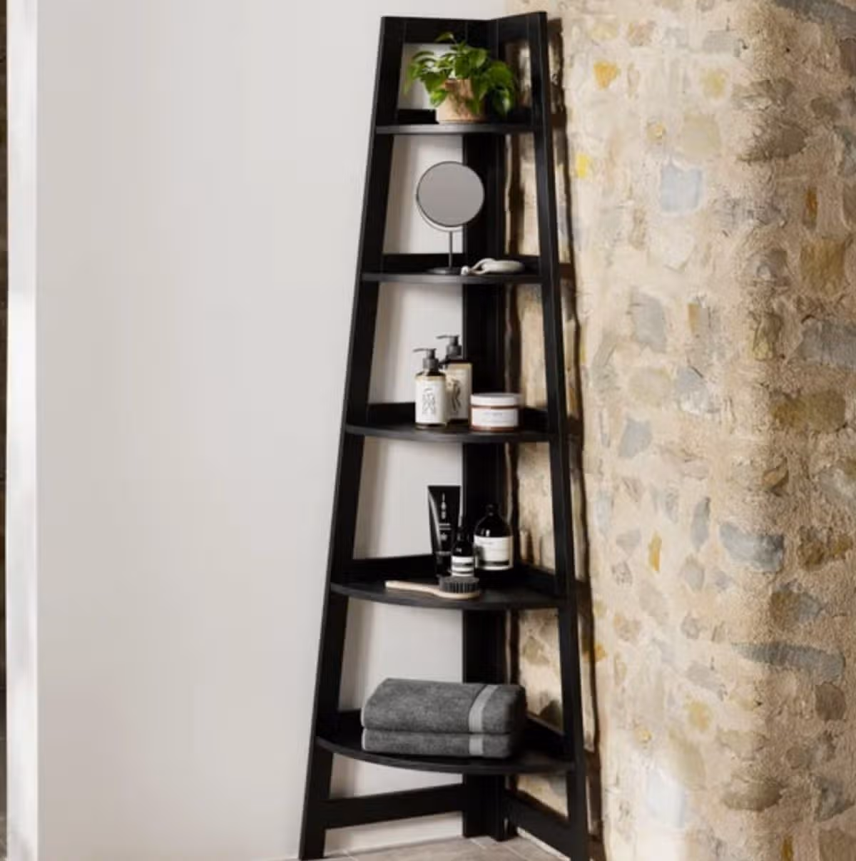 Shoppers describe the ladder shelf as a 'beautiful piece of furniture'