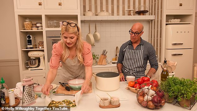 Holly Willoughby fans have been left in hysterics after they spotted her cutting a courgette excruciatingly slowly in her new YouTube show