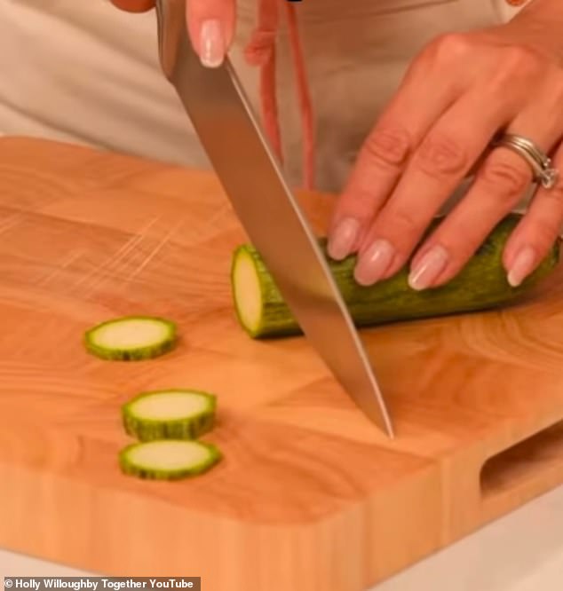 Episode one which was released earlier this week showed Holly with guest Stanley Tucci as they made a courgette dish together