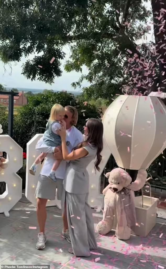 Phoebe Tomlinson has revealed that she's expecting a baby girl with boyfriend Jack Varley in a sweet gender reveal video shared to Instagram on Sunday